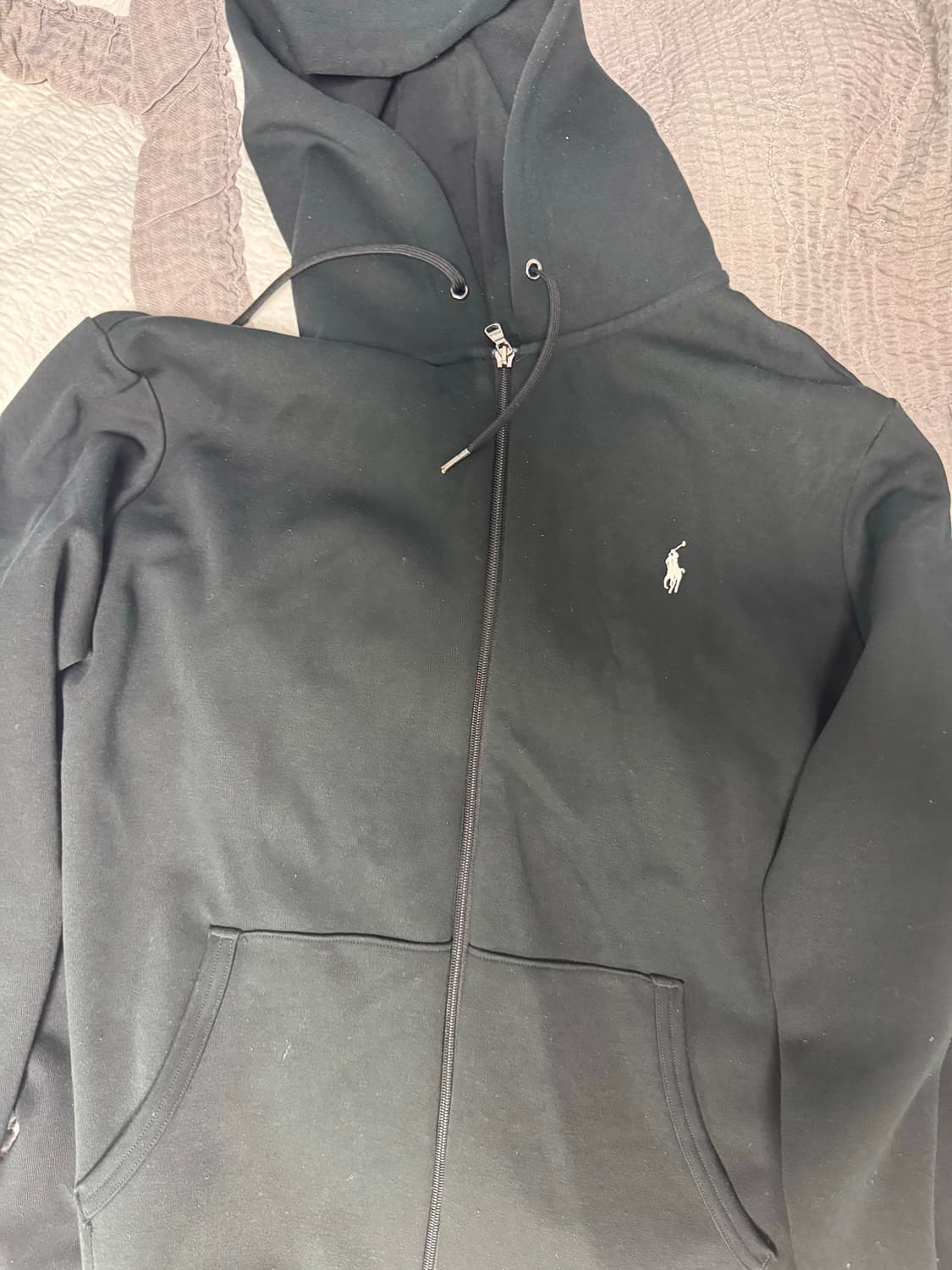 폴로 후드집업 블랙 XL 상품이미지1