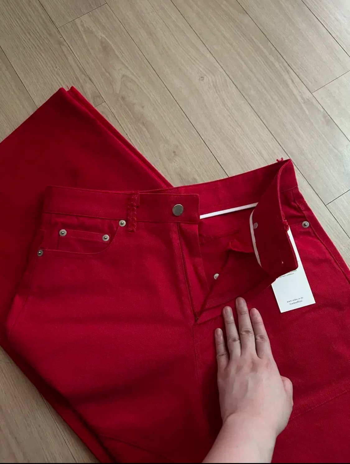 오데스 레이스 벨트 세미와이드 팬츠 상품이미지3