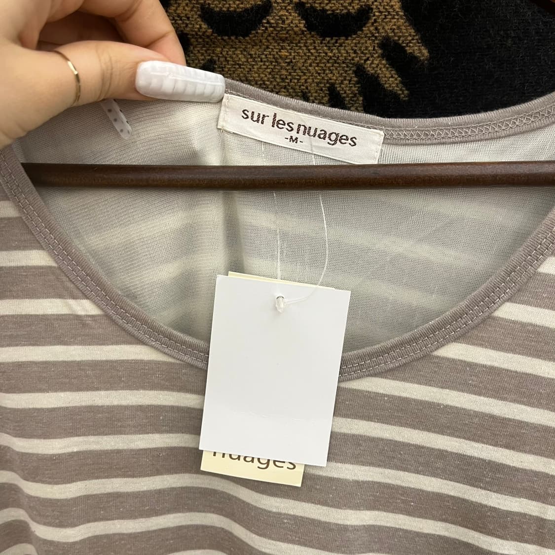 빈티지 셔링 플레어 슬리브리스 스트라이프 언발 나시 원피스 K0061 상품이미지6