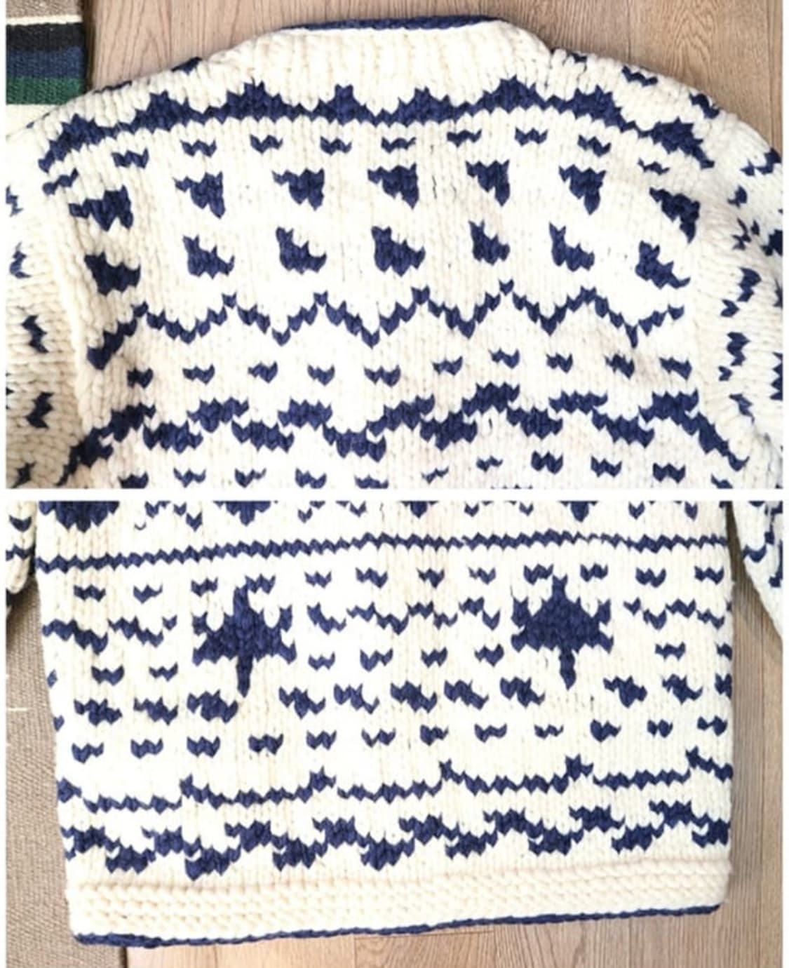 캐나다 핸드메이드 양모 인디언 코위찬 스웨터 cowichan 상품이미지8