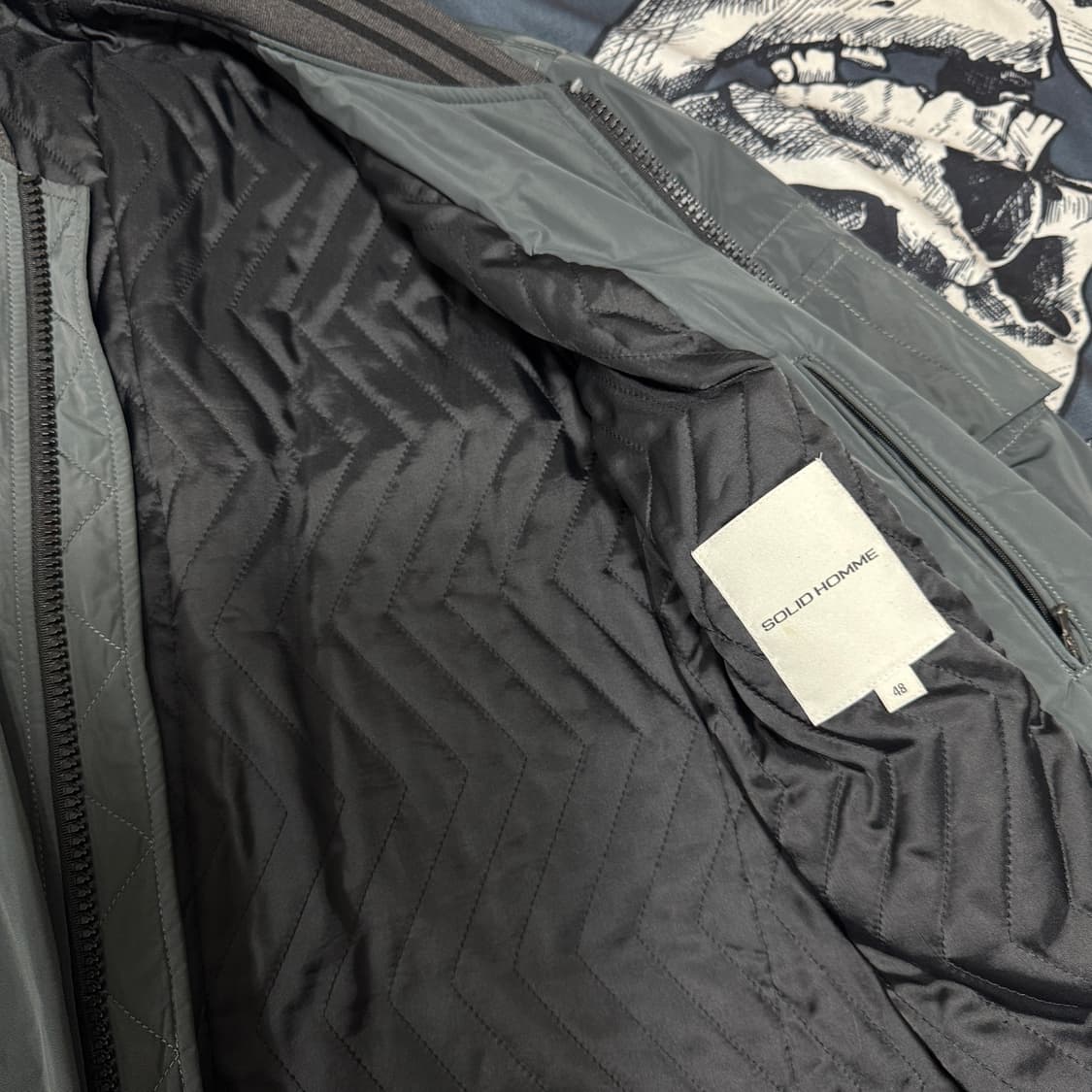 솔리드옴므 퀄팅 항공점퍼 48 (100)사이즈  상품이미지2