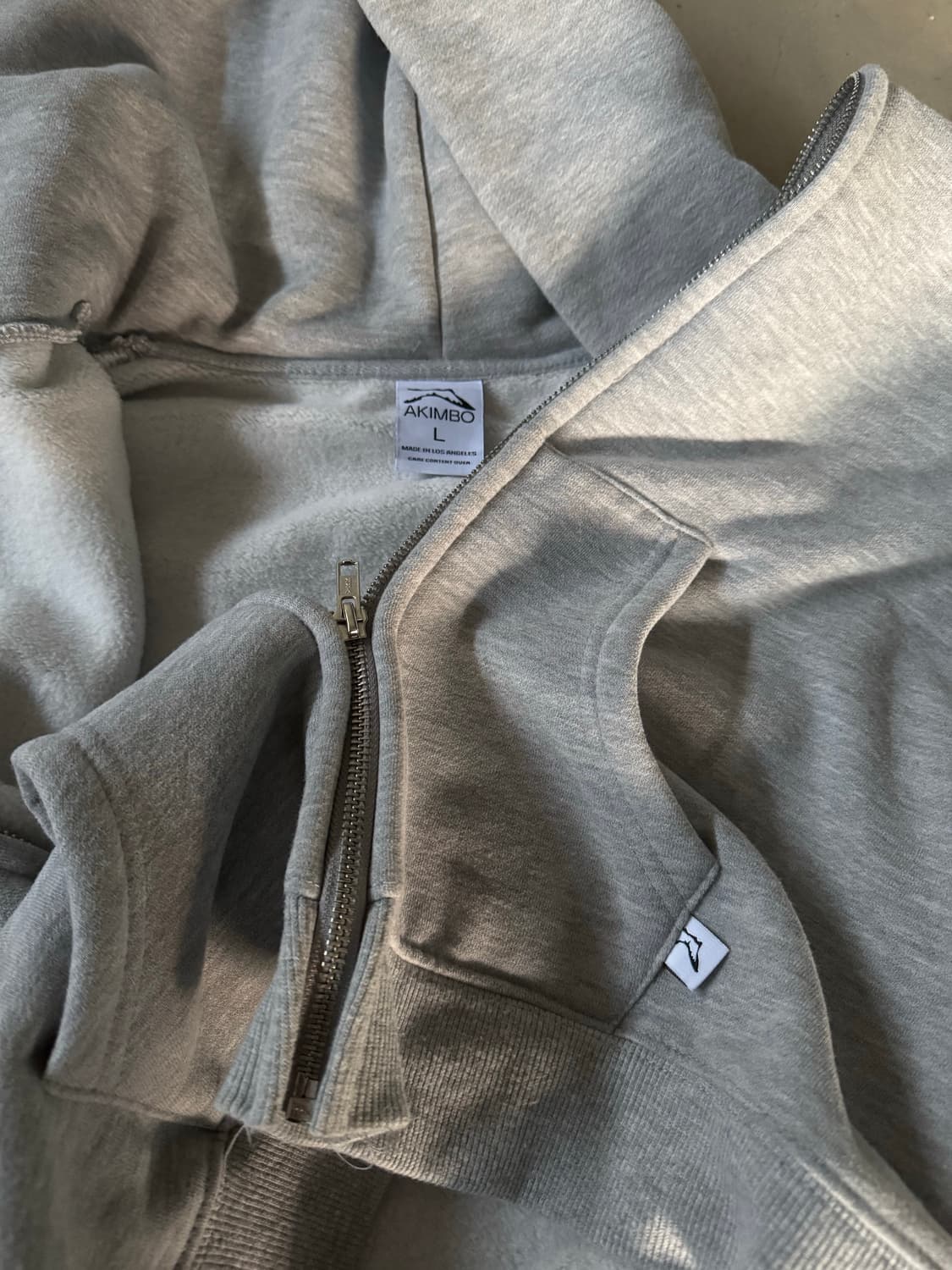 아킴보 클럽 후드 집업 L 멜란지 그레이  상품이미지2