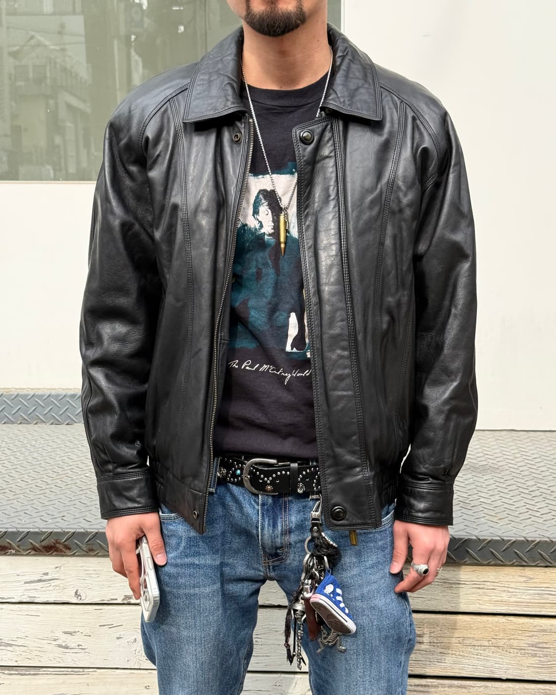 Indian 90s lambskin bomber jacket 상품이미지10