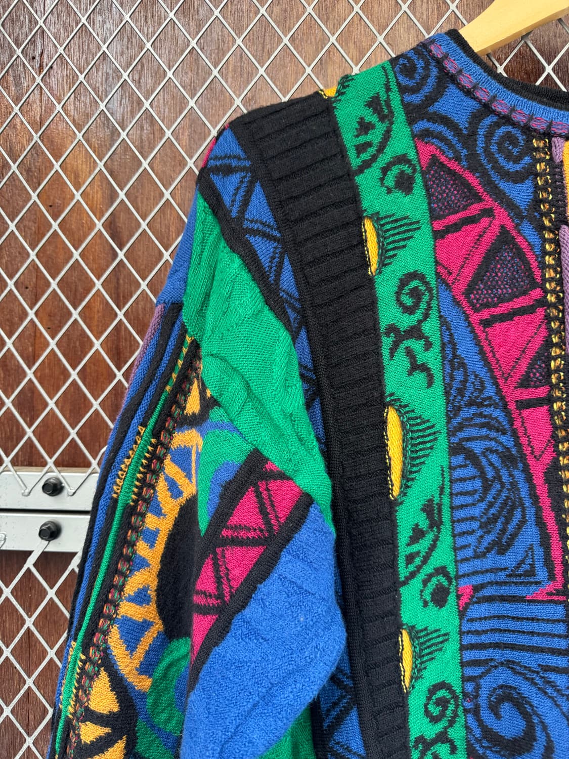 neiman marcus 빈티지 입체케이블 쿠지패턴 울 니트 M 상품이미지2