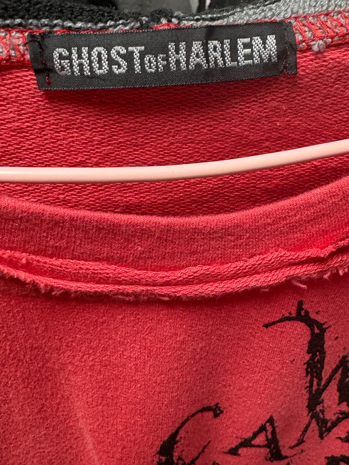 ghost of harlem 고스트오브할렘 스트라이프 레드 펑크 후드티 상품이미지3