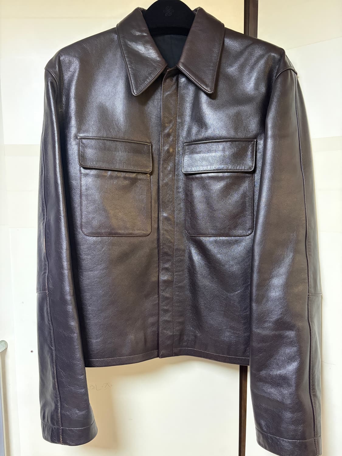 20FW 르메르 라지카라 레더 블루종 다크브라운 46 상품이미지2