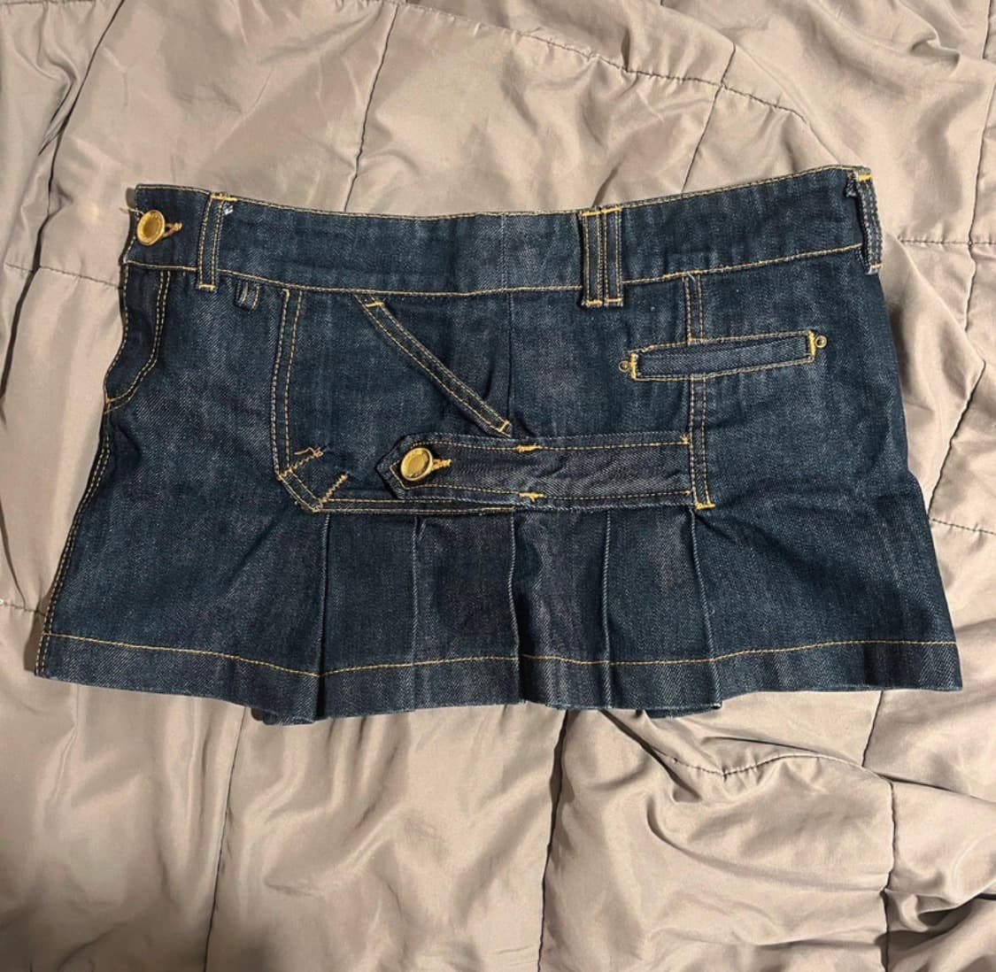 빈티지 Y2K 다크 데님 미니 스커트 마이크로 스커트 상품이미지2