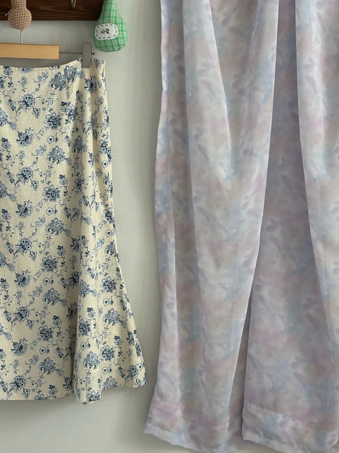 블루 당초 스커트 상품이미지2
