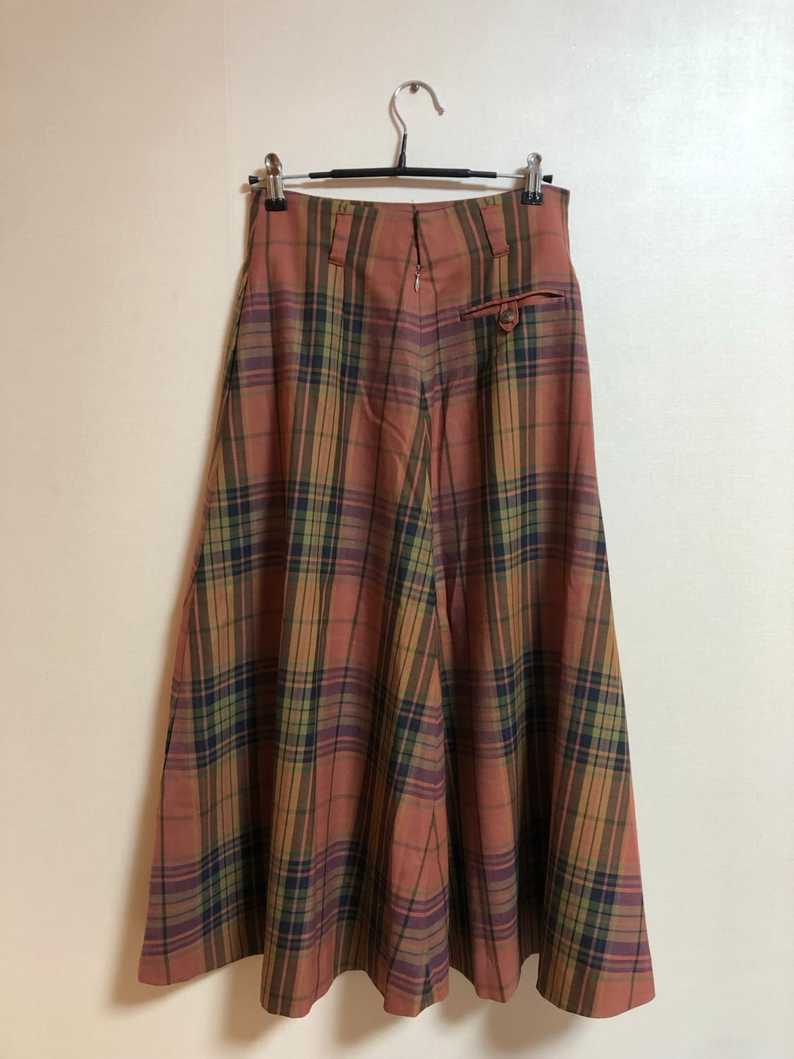 빈티지 체크 롱스커트 상품이미지1