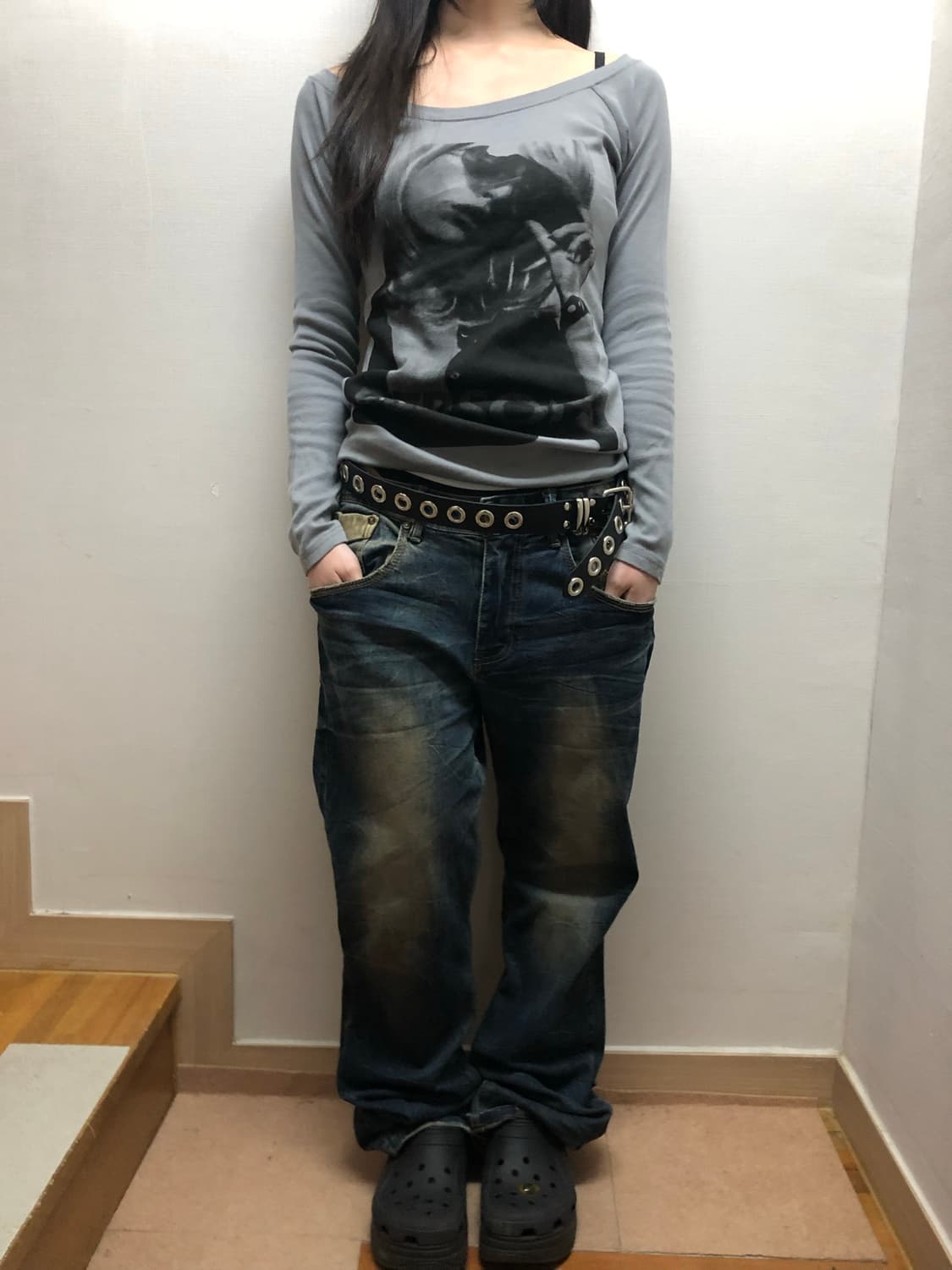 빈티지 지프 펑크 워싱 데님 팬츠 상품이미지6