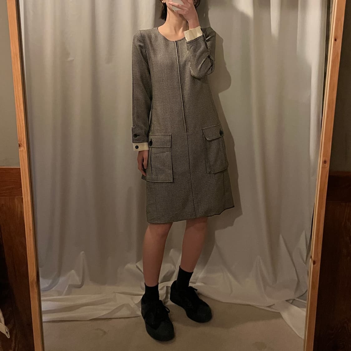 발렌티노 하운드투스 체크 원피스 상품이미지4
