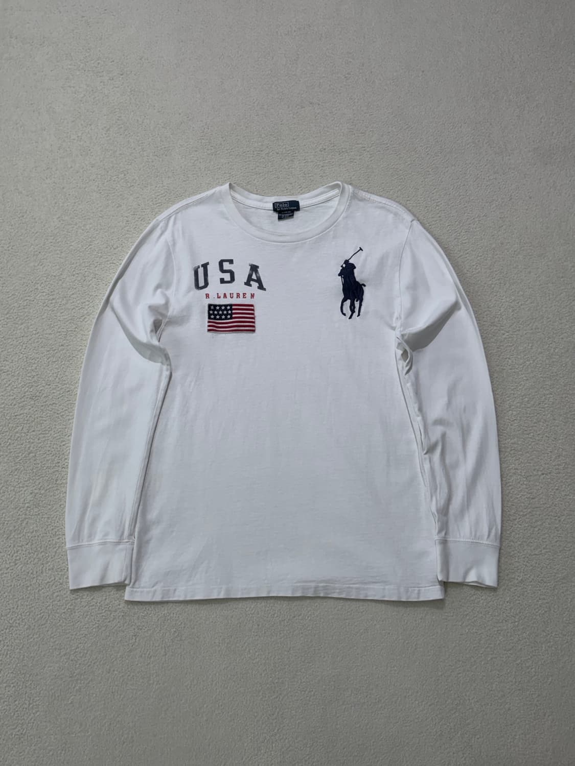 폴로 치프키프 빅포니 USA 화이트 롱슬리브 긴팔 티셔츠 95 상품이미지1