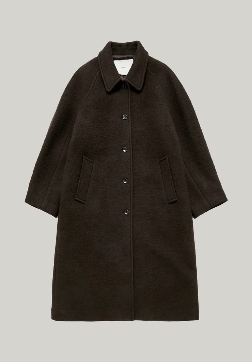 던스트 부클 울 클래식 코트 초콜릿 M 상품이미지1