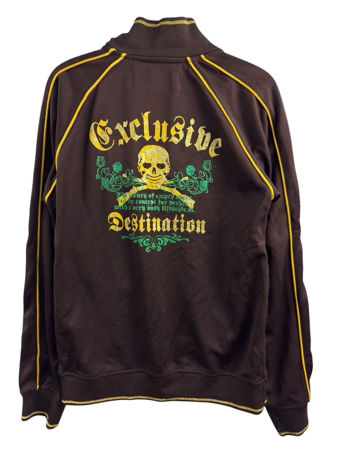 JPN 펑크 Y2K 브라운 스컬 프린팅져지1547 상품이미지1