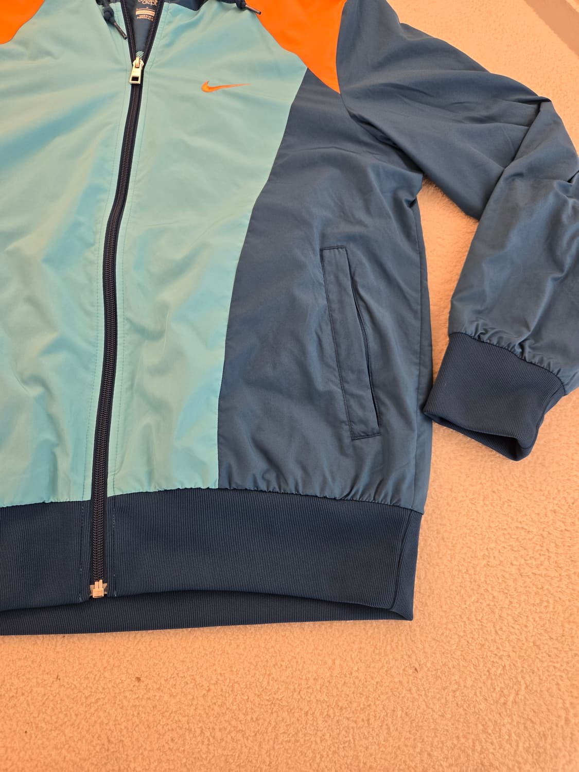 나이키 후드 올드스쿨 바람막이 자켓( 민트+옥색+오렌지) S 상품이미지6