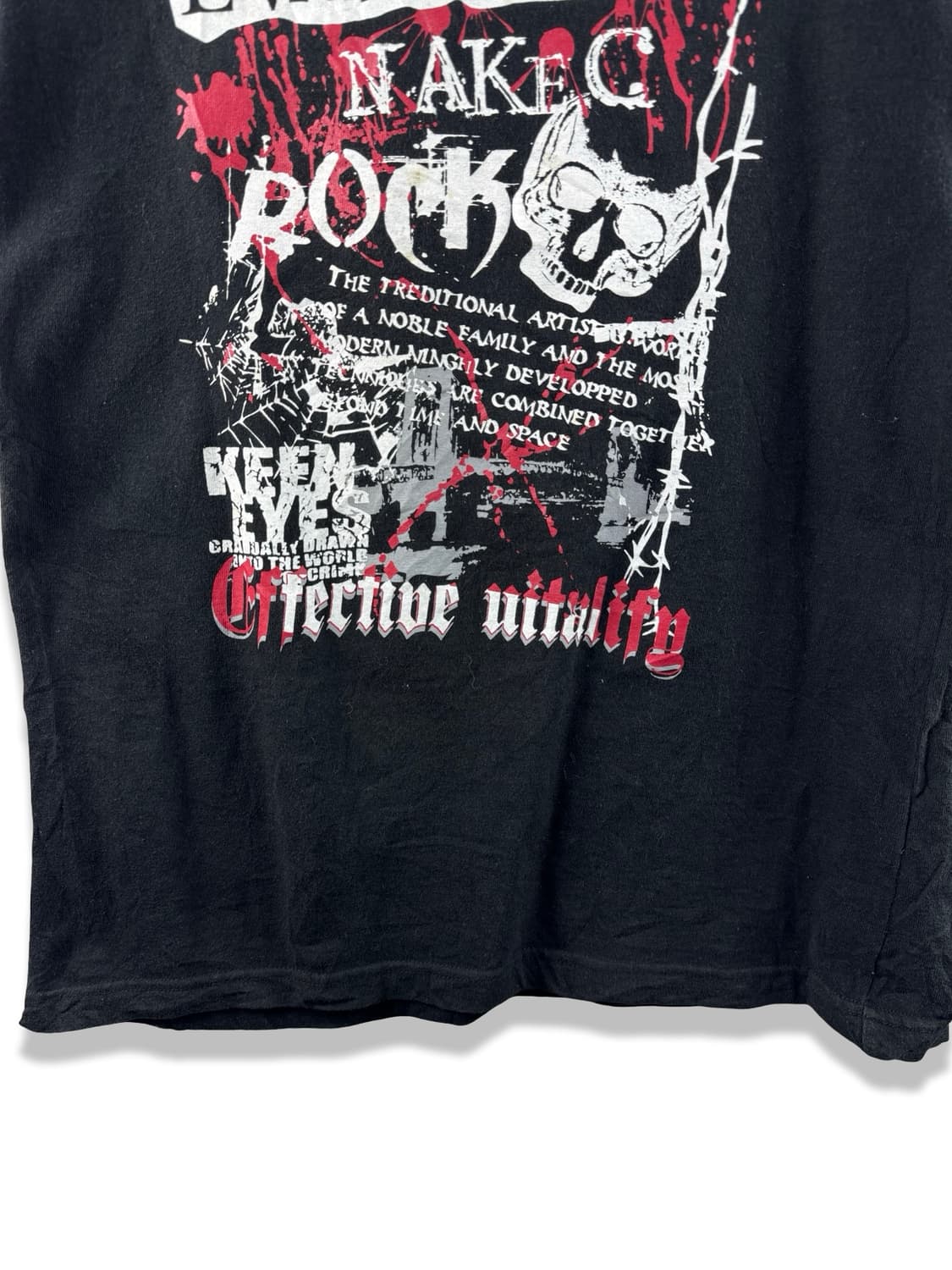 JPN 펑크 스컬 프린팅 티셔츠2150 상품이미지4