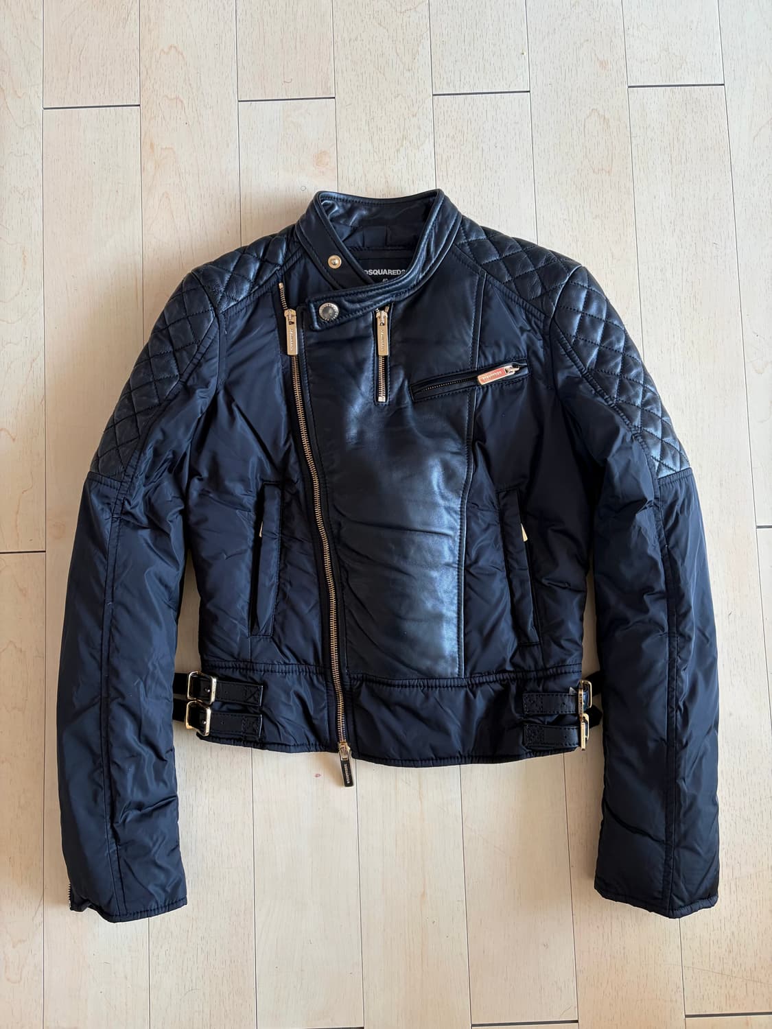 디스퀘어드 레더 바이커자켓 40 상품이미지1