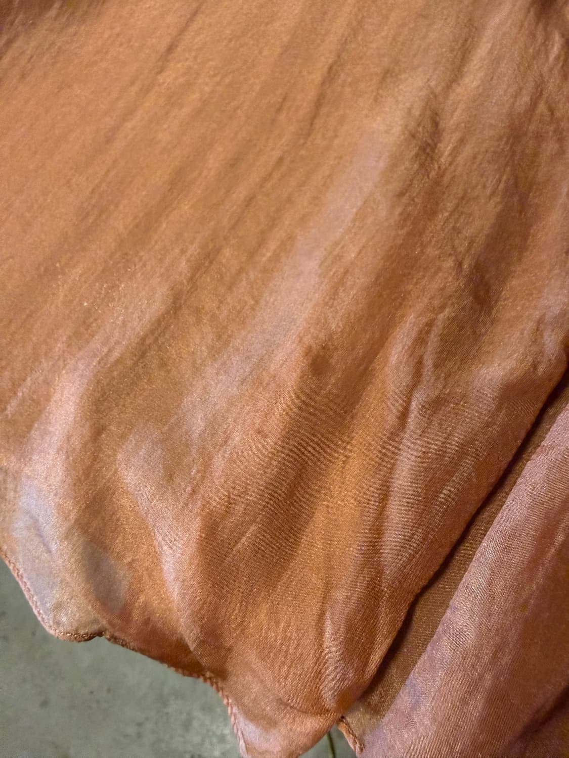 마르니 MARNI 실크 오픈 블라우스 오렌지 38 상품이미지9