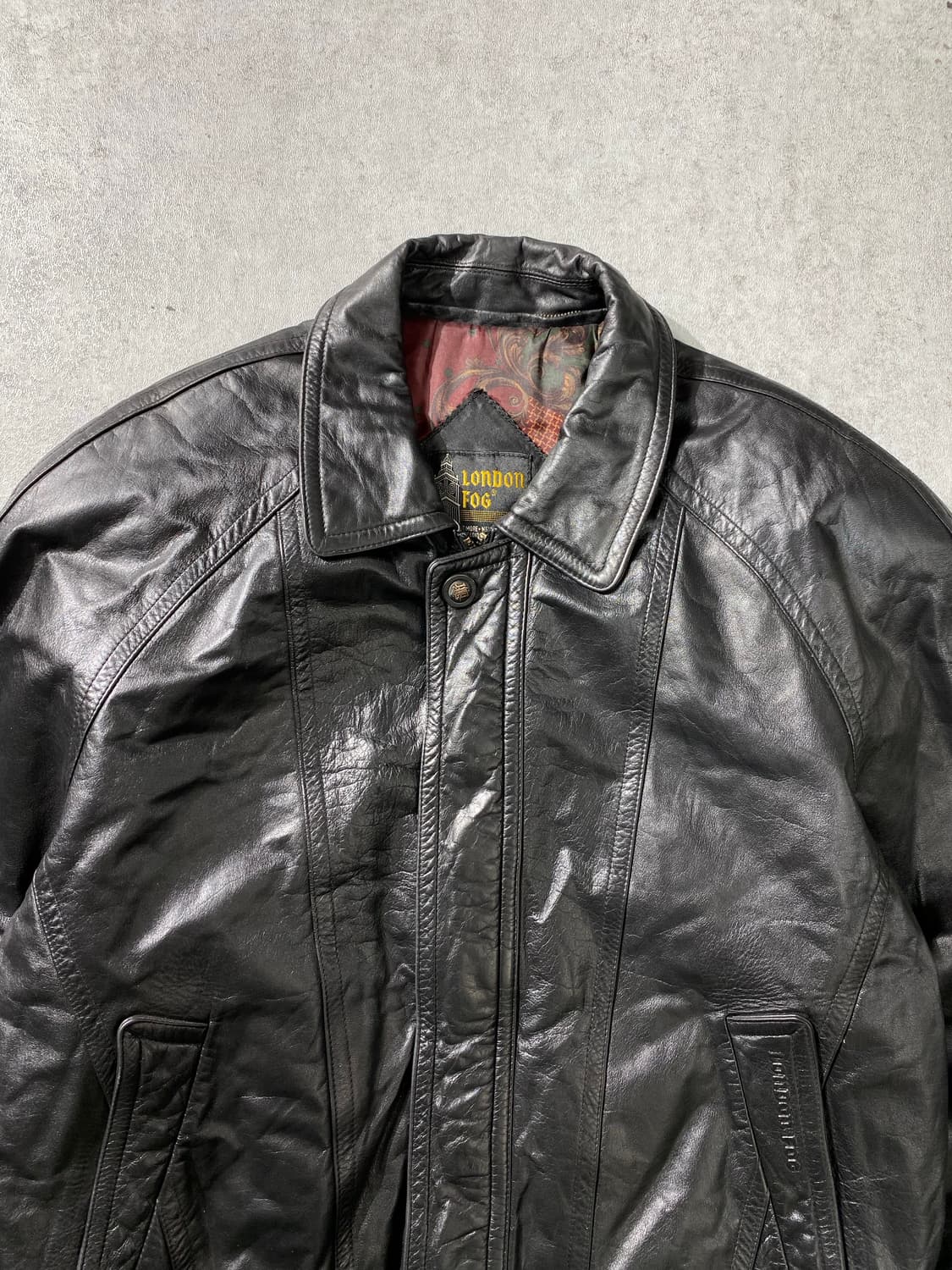 [95] 90s London 런던포그 소가죽 봄버자켓 상품이미지2