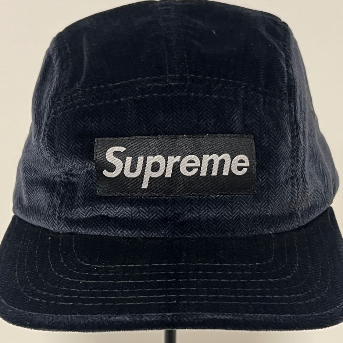 슈프림 2008 헤링본 캠프캡 네이비 상품이미지7