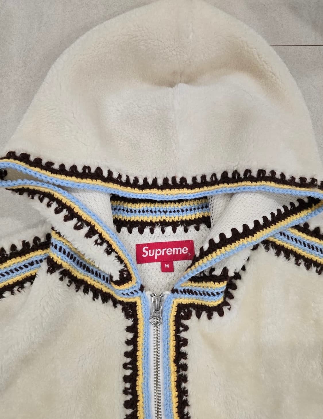 Supreme 슈프림 크로쉐 후드집업 M 상품이미지3