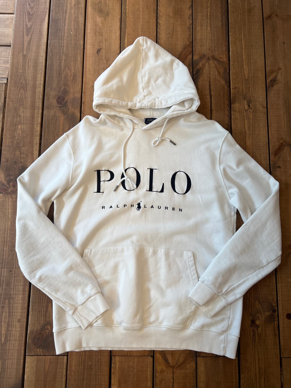 폴로 화이트 로고 후드티 상품이미지6