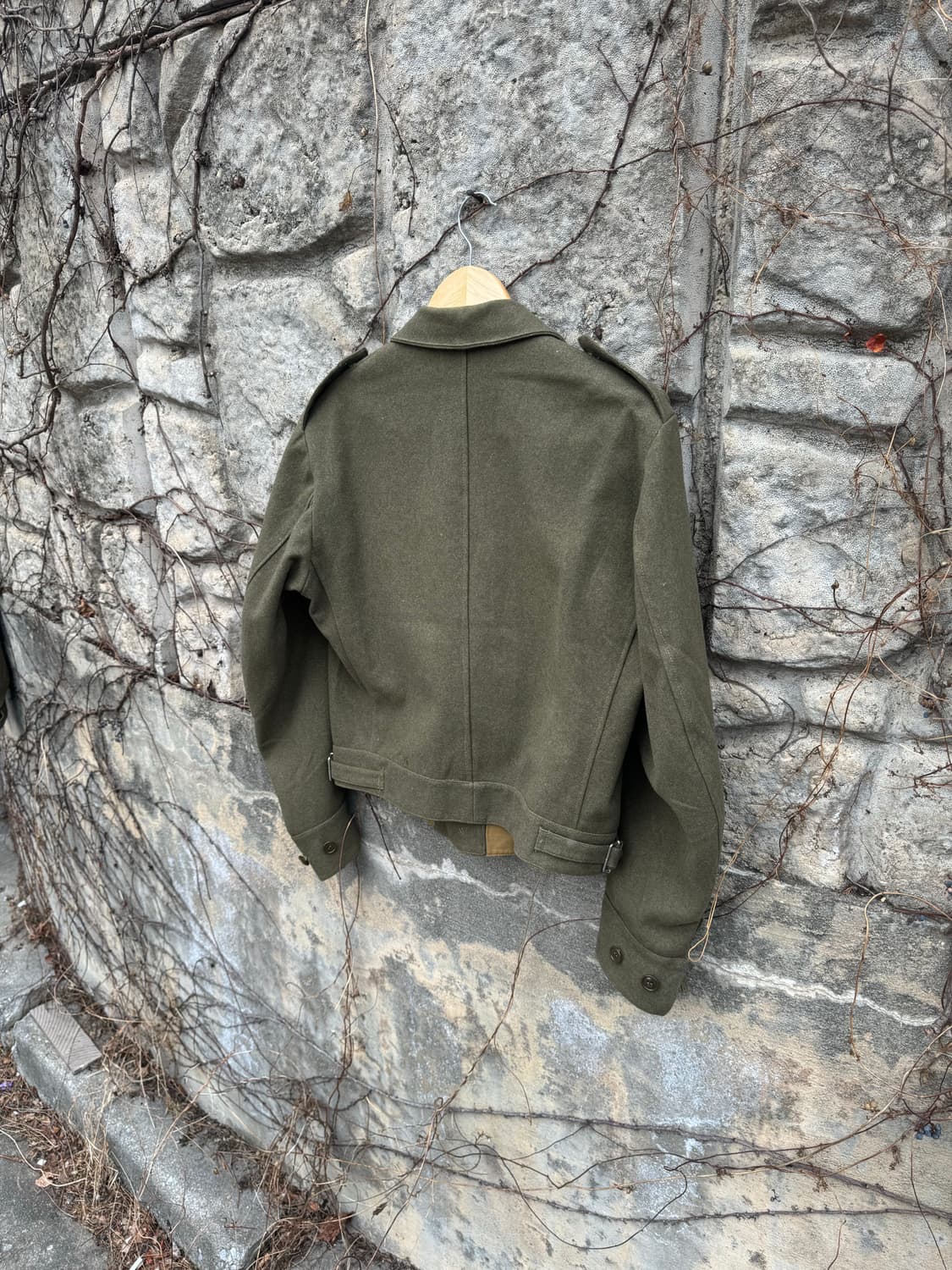 80s 이탈리아군 오리지널 아이크 배틀 드레스 울 자켓  상품이미지4