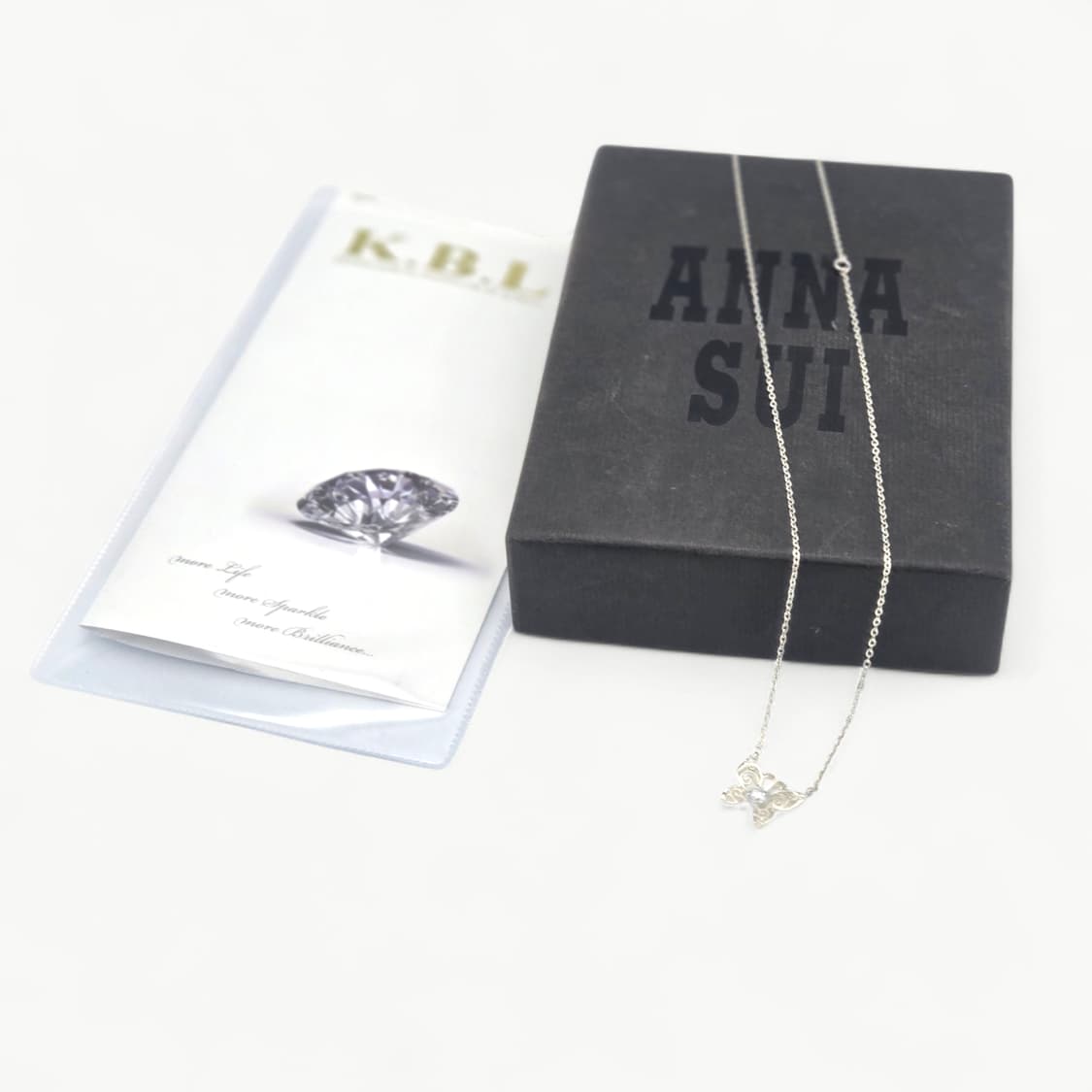 안나수이 나비 펜던트 실버 목걸이 (랩다이아 세팅) 상품이미지2