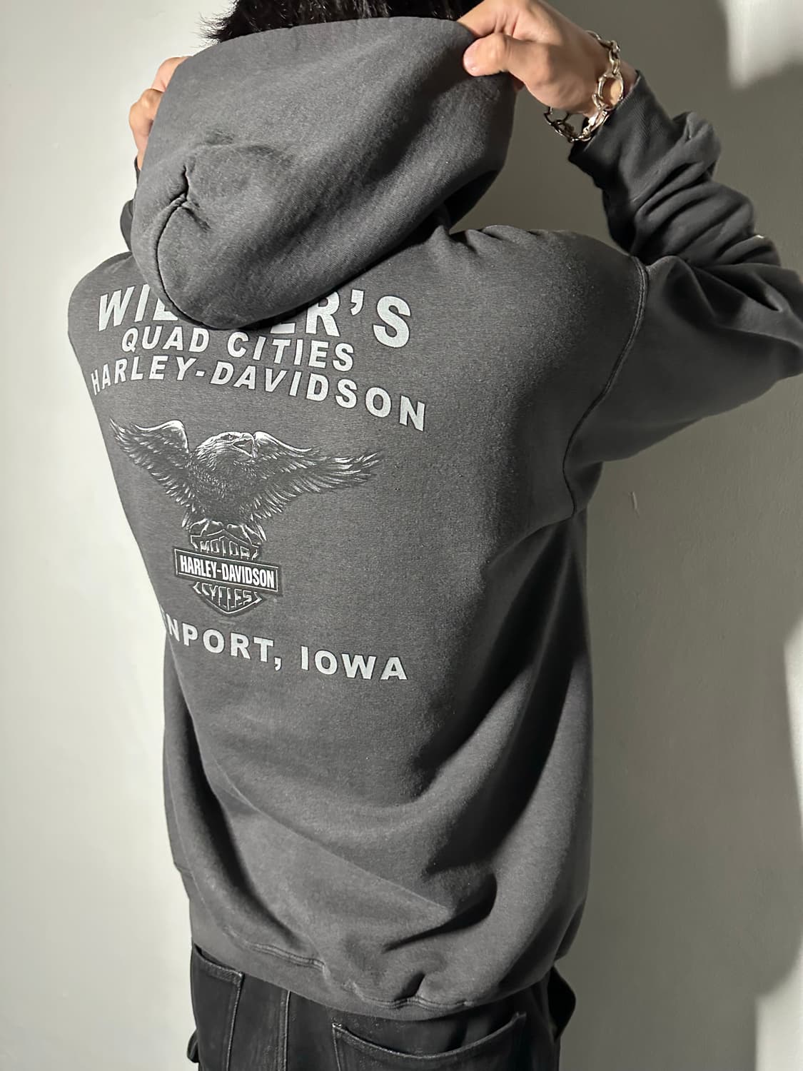 Harley-Davidson 플레임 로고 후드 (90s) 상품이미지1