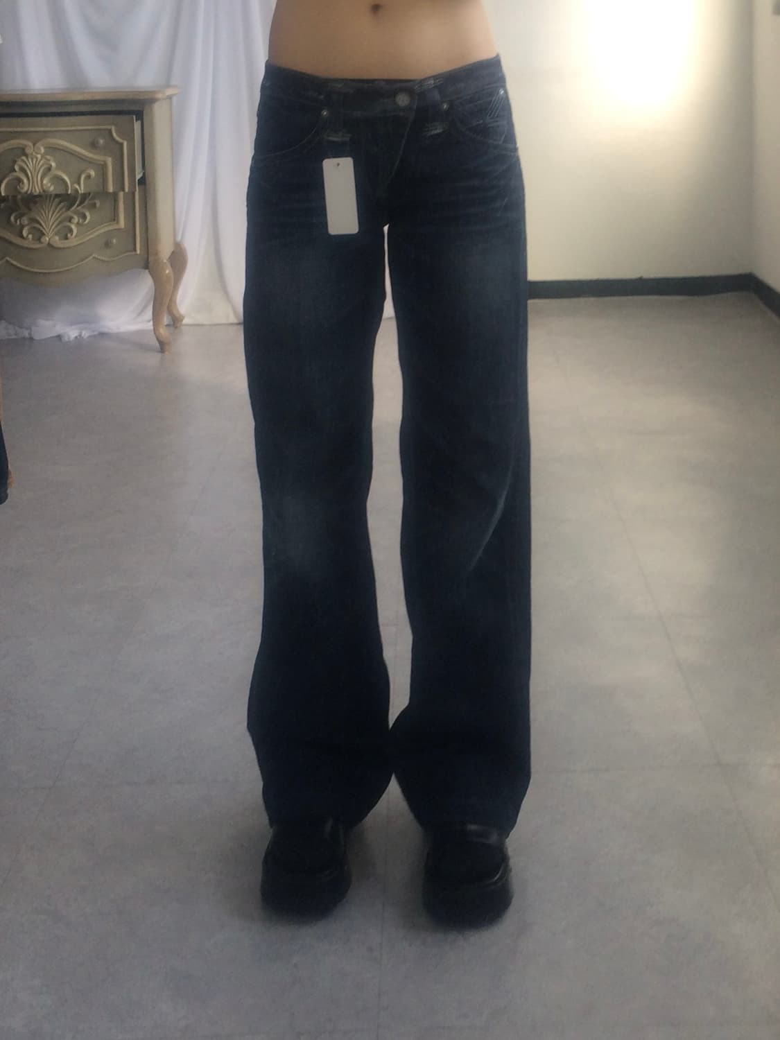 Back pocket point denim pants 상품이미지7