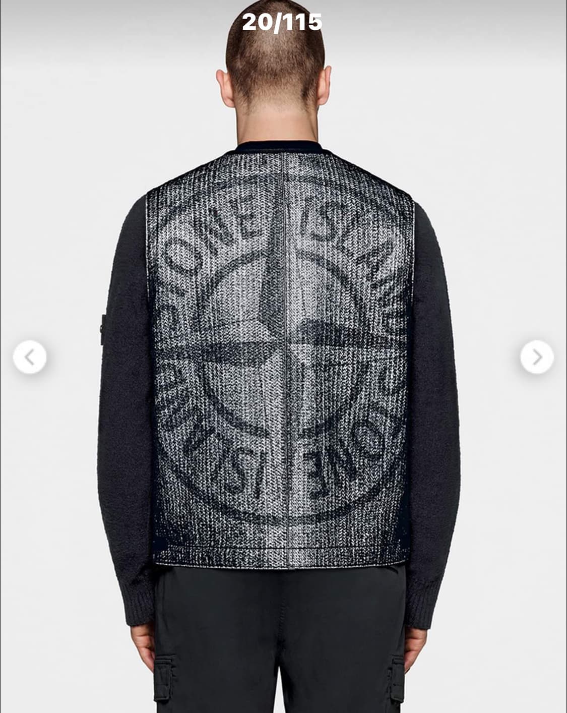 스톤아일랜드 니들 리플렉티브 베스트 M(100) 블랙 상품이미지7