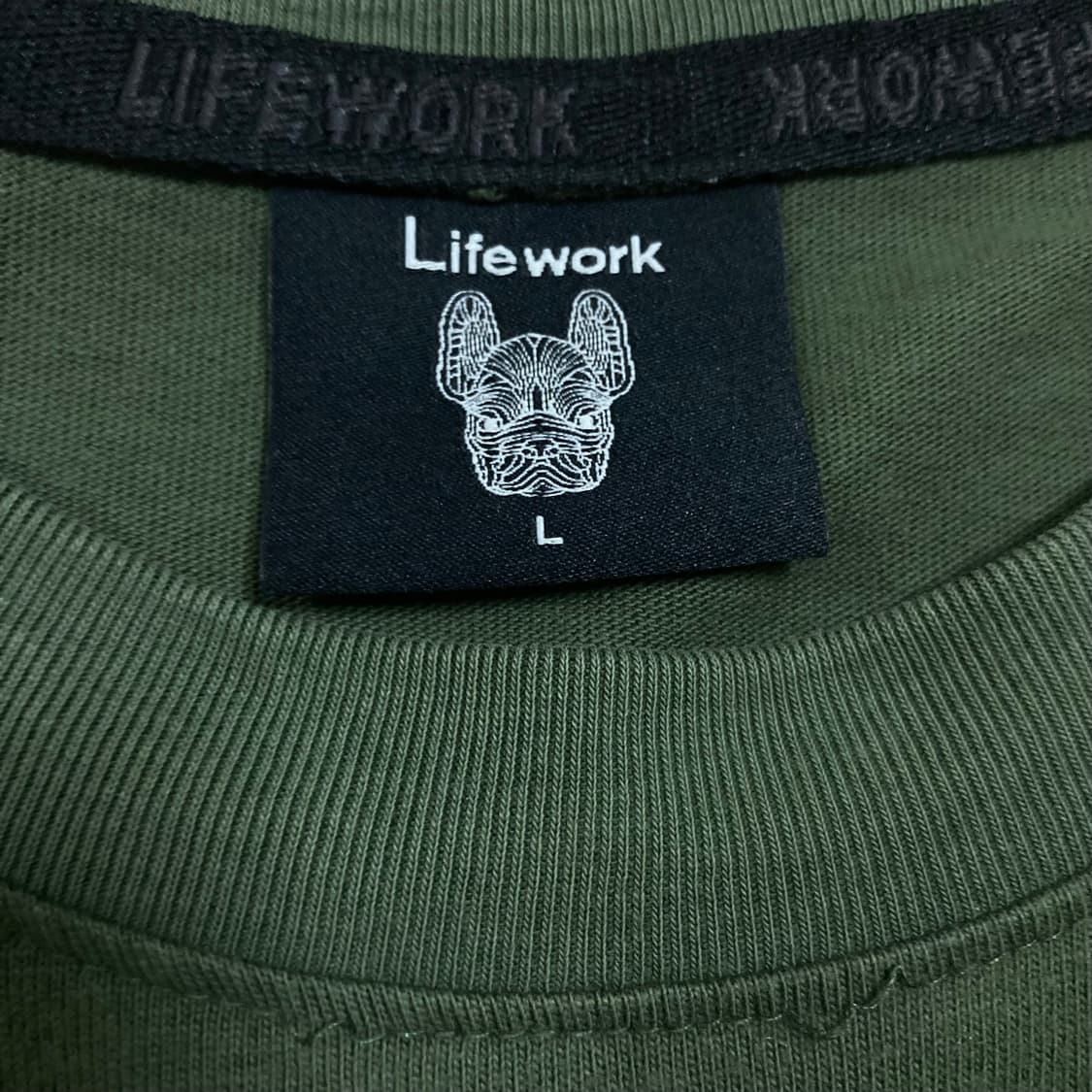 라이프워크 라독 빅로고 카키 반팔티 상품이미지4