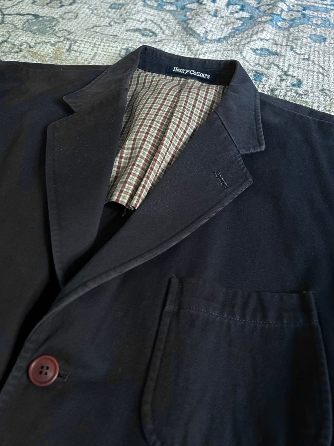 헨리코튼 네이비 코튼 블레이저 Made in Japan 상품이미지3