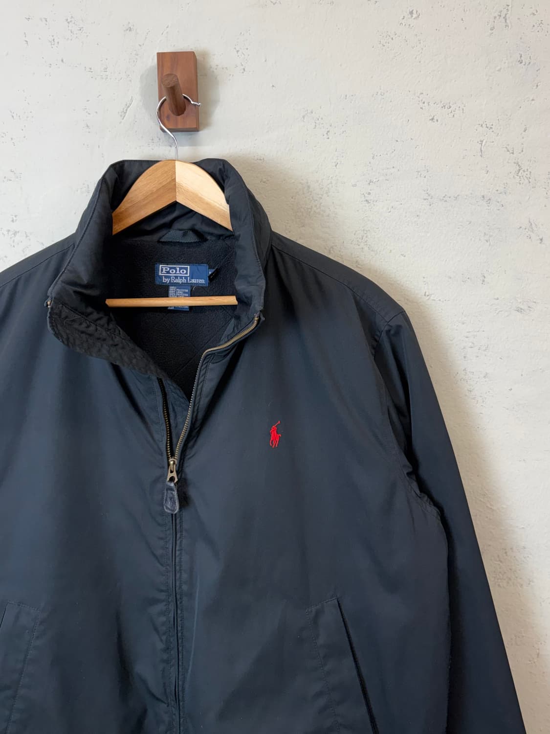 폴로랄프로렌 모크넥 폴리쉘 페리자켓 블랙 상품이미지2