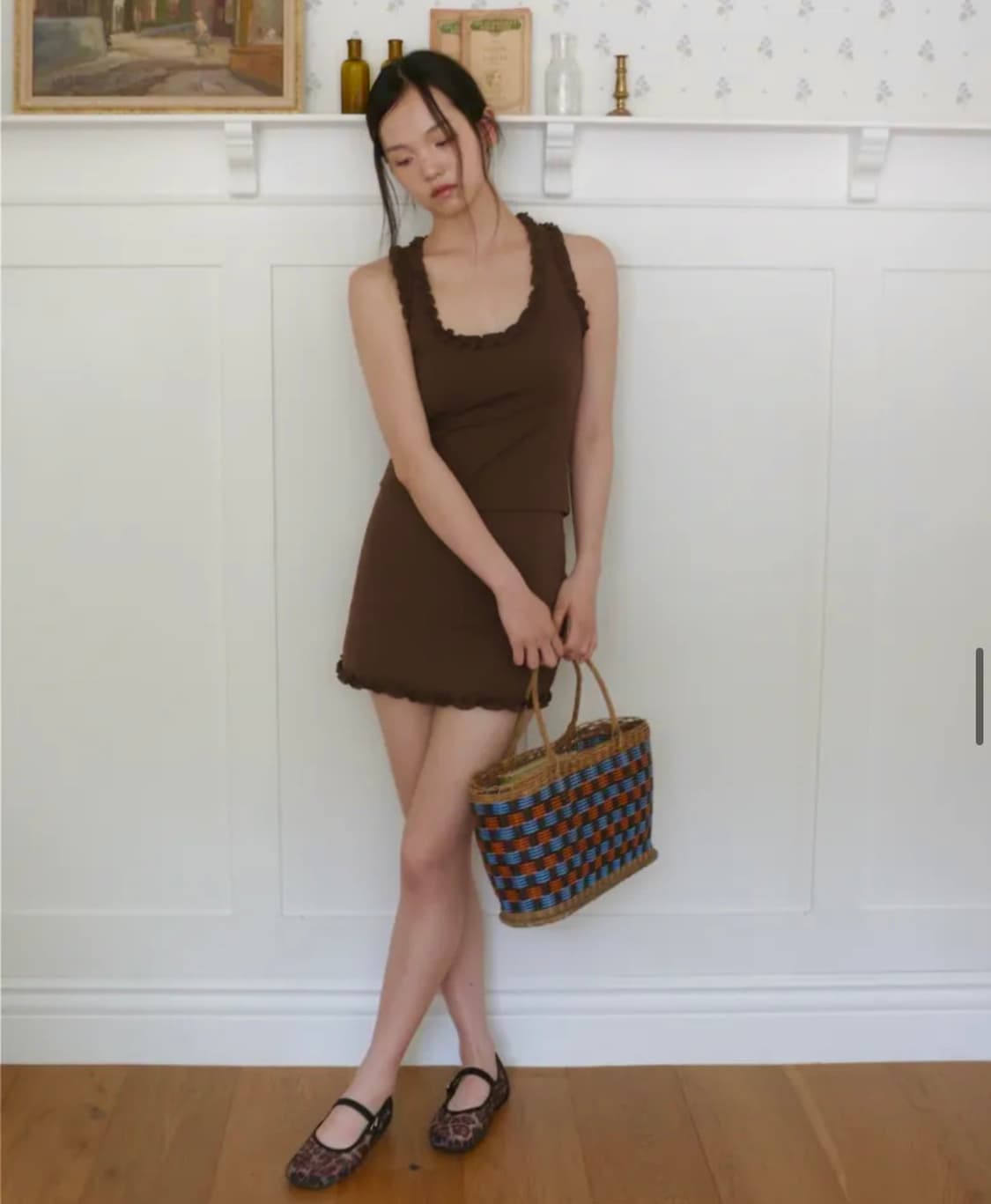 루루서울 Mocha Tea Top, Skirt 세트 상품이미지2