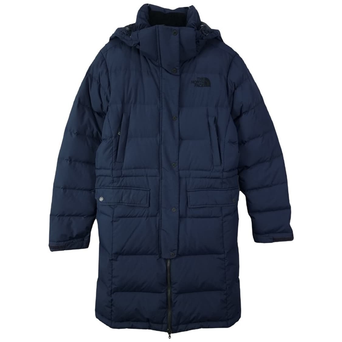 [노스페이스] 로고 자수 구스다운 롱 패딩 네이비 M18280 상품이미지2