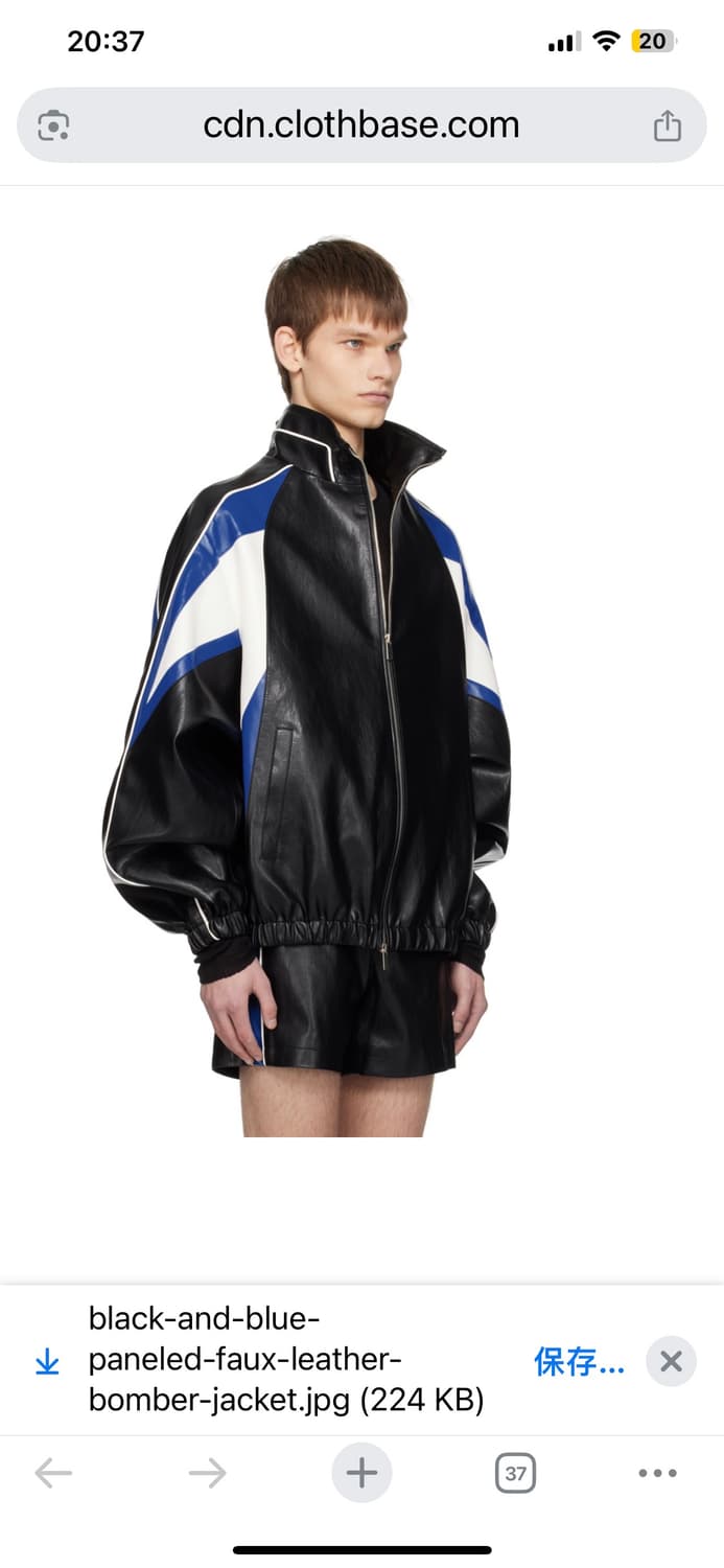 시스템옴므 가죽자켓 레더 컬러 라인 바이커 점퍼 (시옴) 상품이미지2