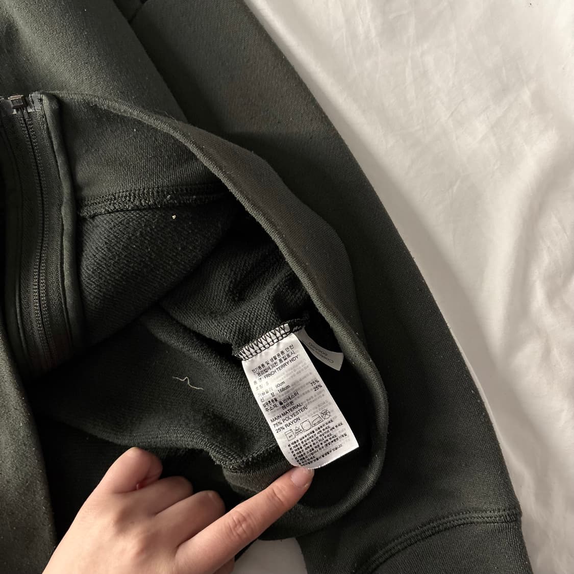 아디다스 카키 후드집업 상품이미지5