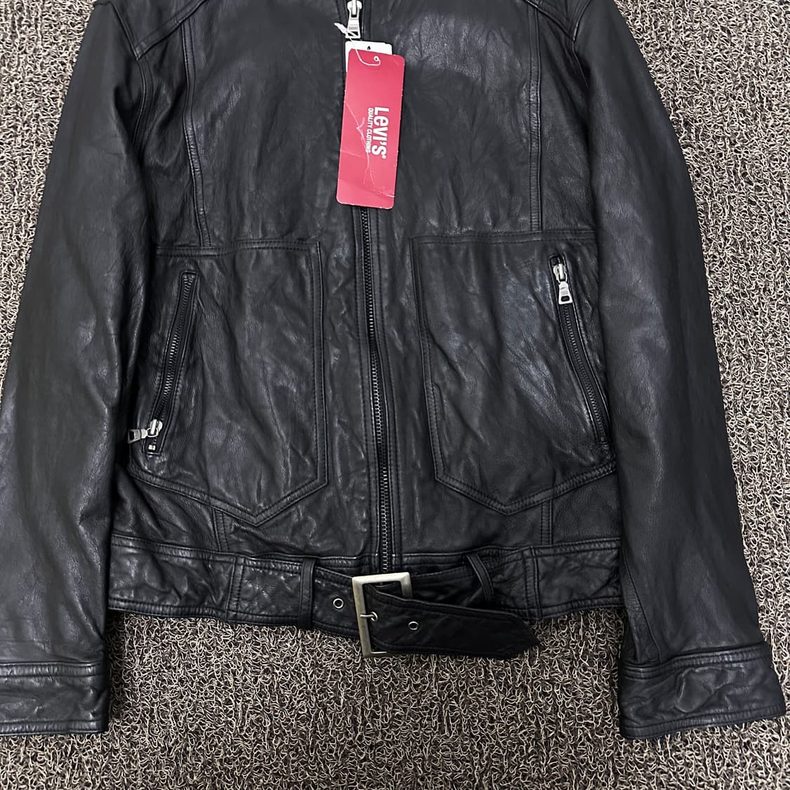 [새상품] 리바이스 양가죽 라이더 자켓 블랙 L 상품이미지3
