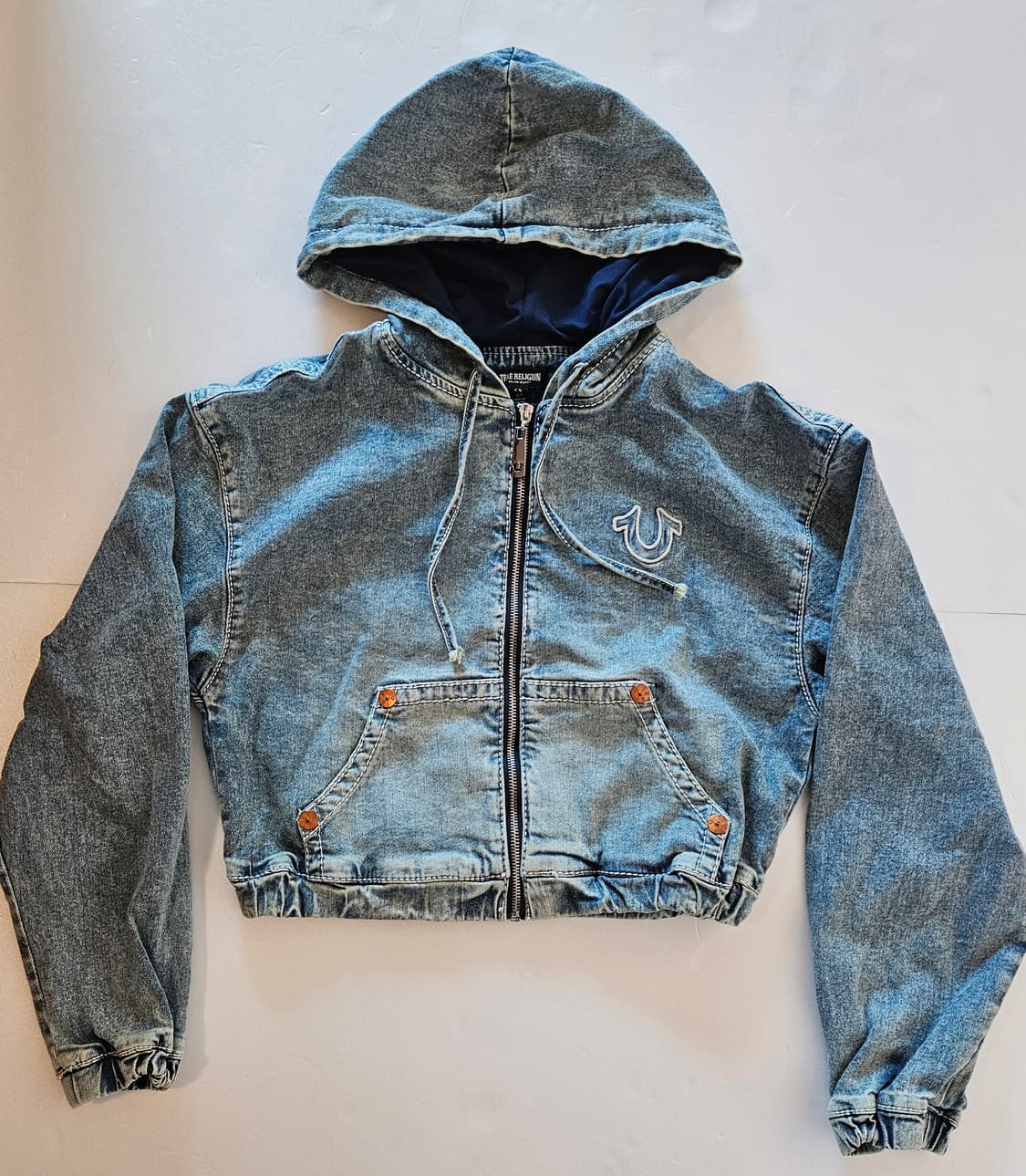 [새제품] 트루 릴리젼 빅티 데님 후드집업 상품이미지3