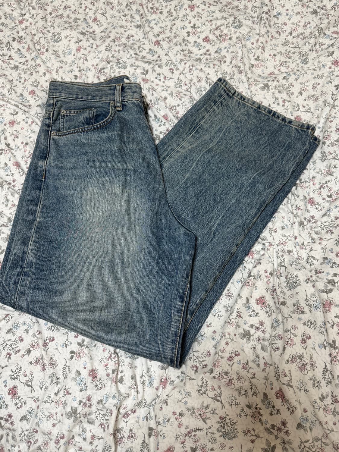 (3) 라벨아카이브 마리암 와이드 데님팬츠 블루 초판 상품이미지3