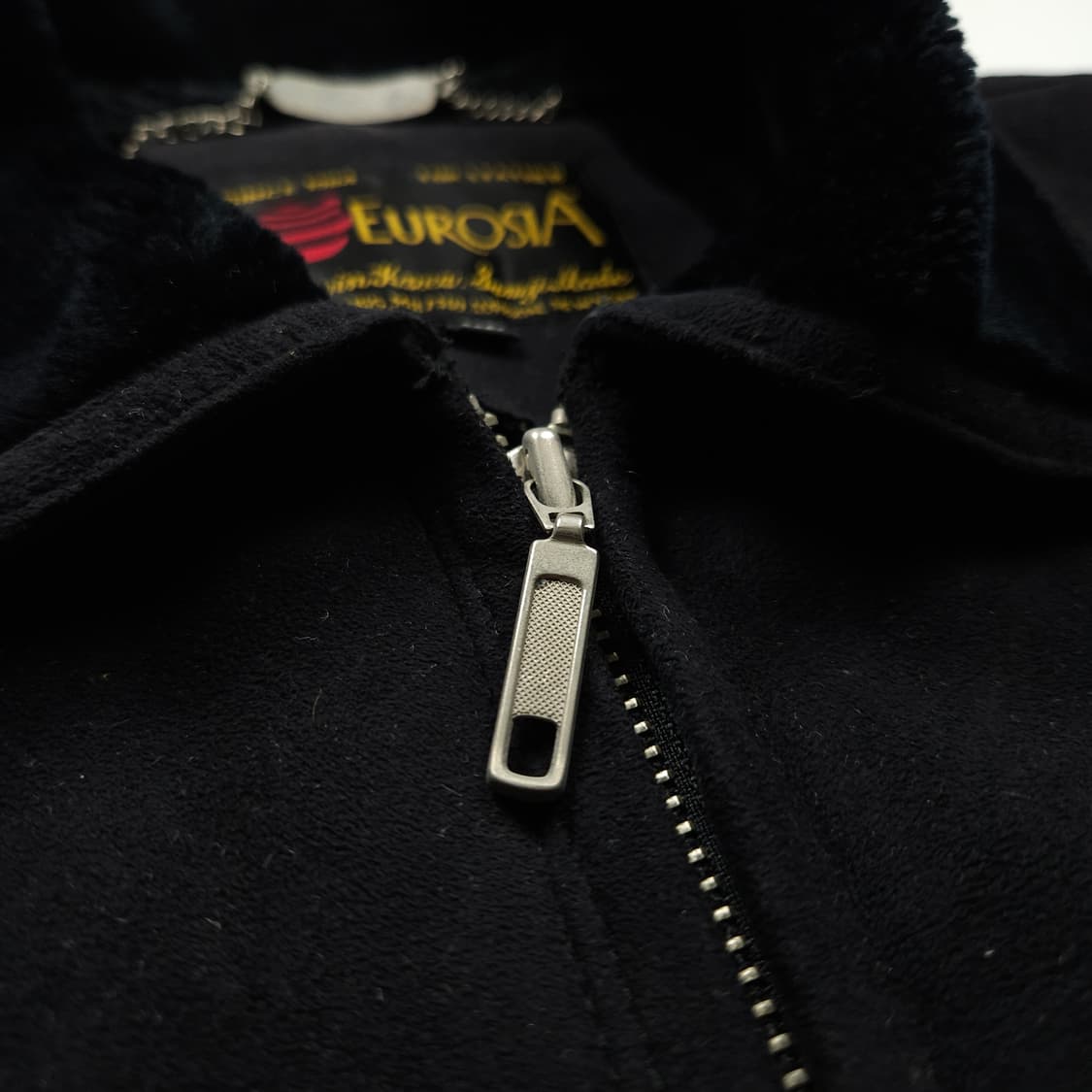 EUROSIA 빈티지 스웨이드 양털 무스탕 블랙 (XL) 상품이미지5