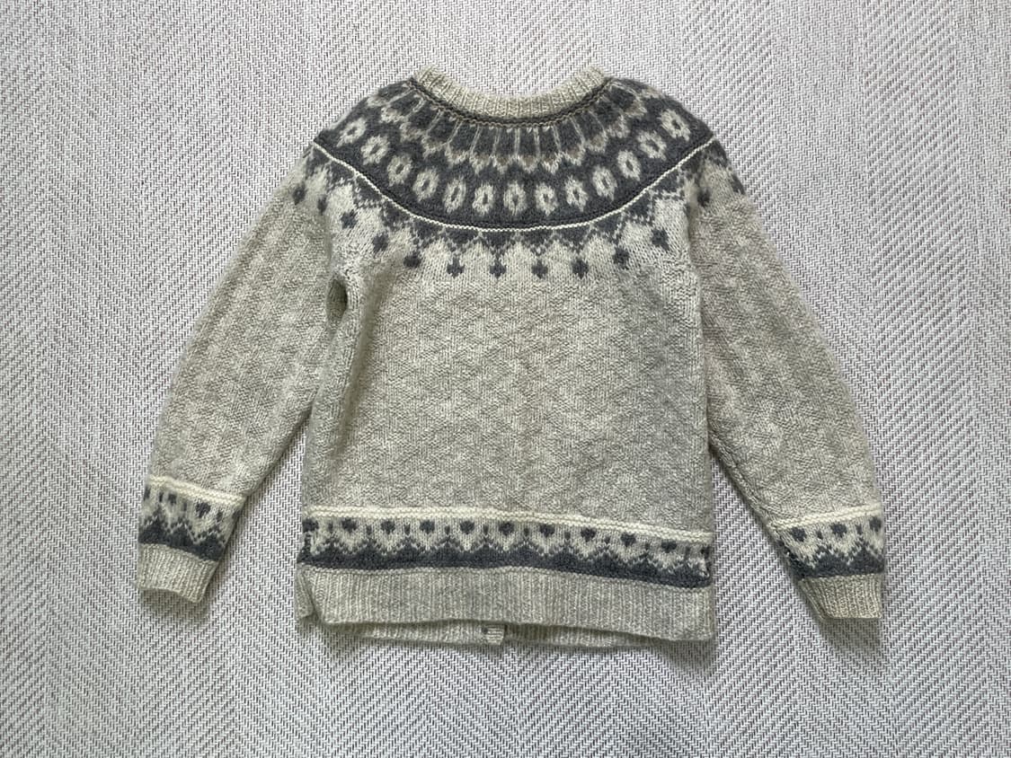 빈티지 핸드니트 노르딕 토클 니트 가디건 J04090 상품이미지5