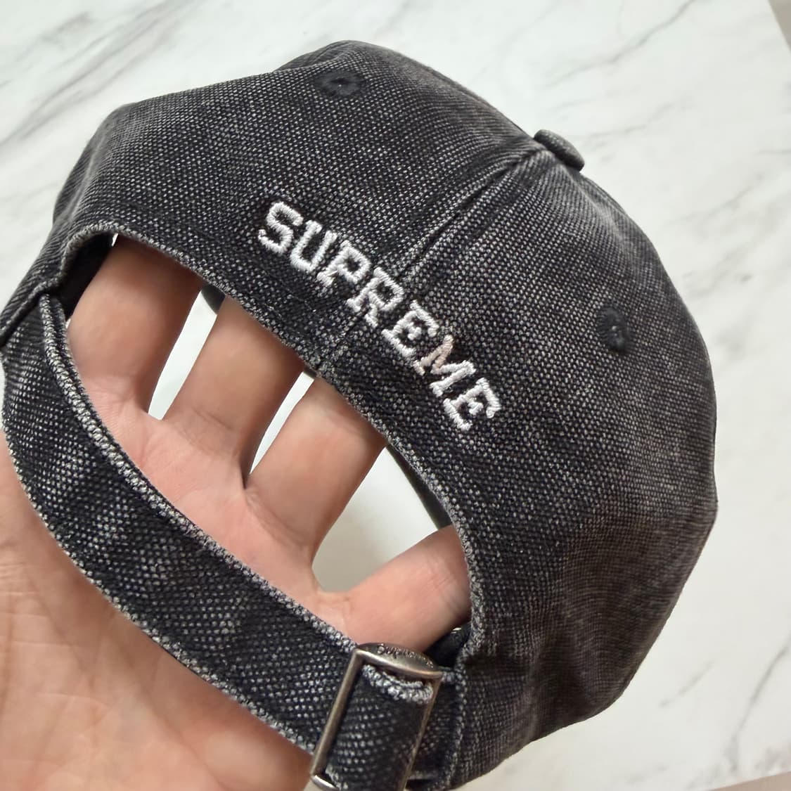 슈프림 피그먼트 S 로고 6-패널 캡 블랙 상품이미지2