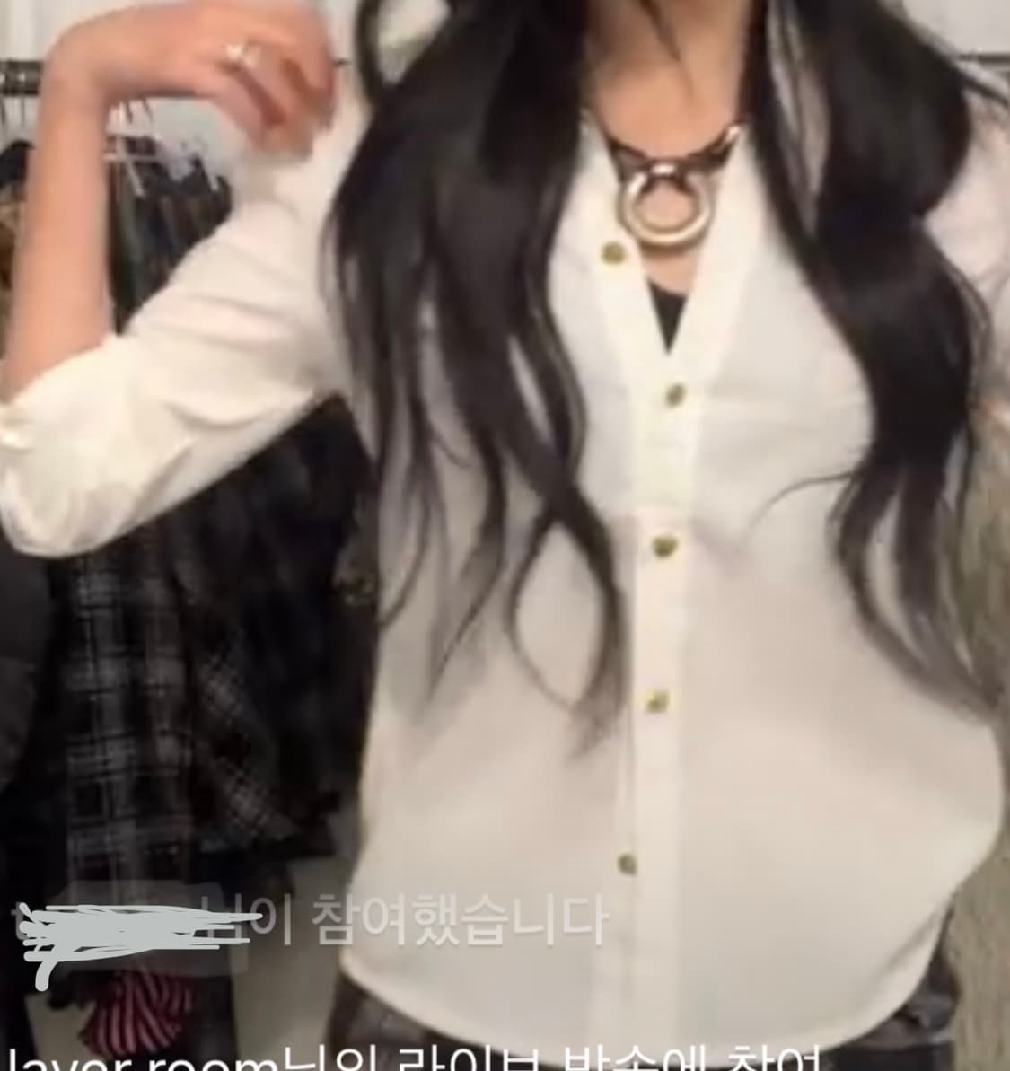 레이스 금장 셔츠 백포인트 빈티지 상품이미지3