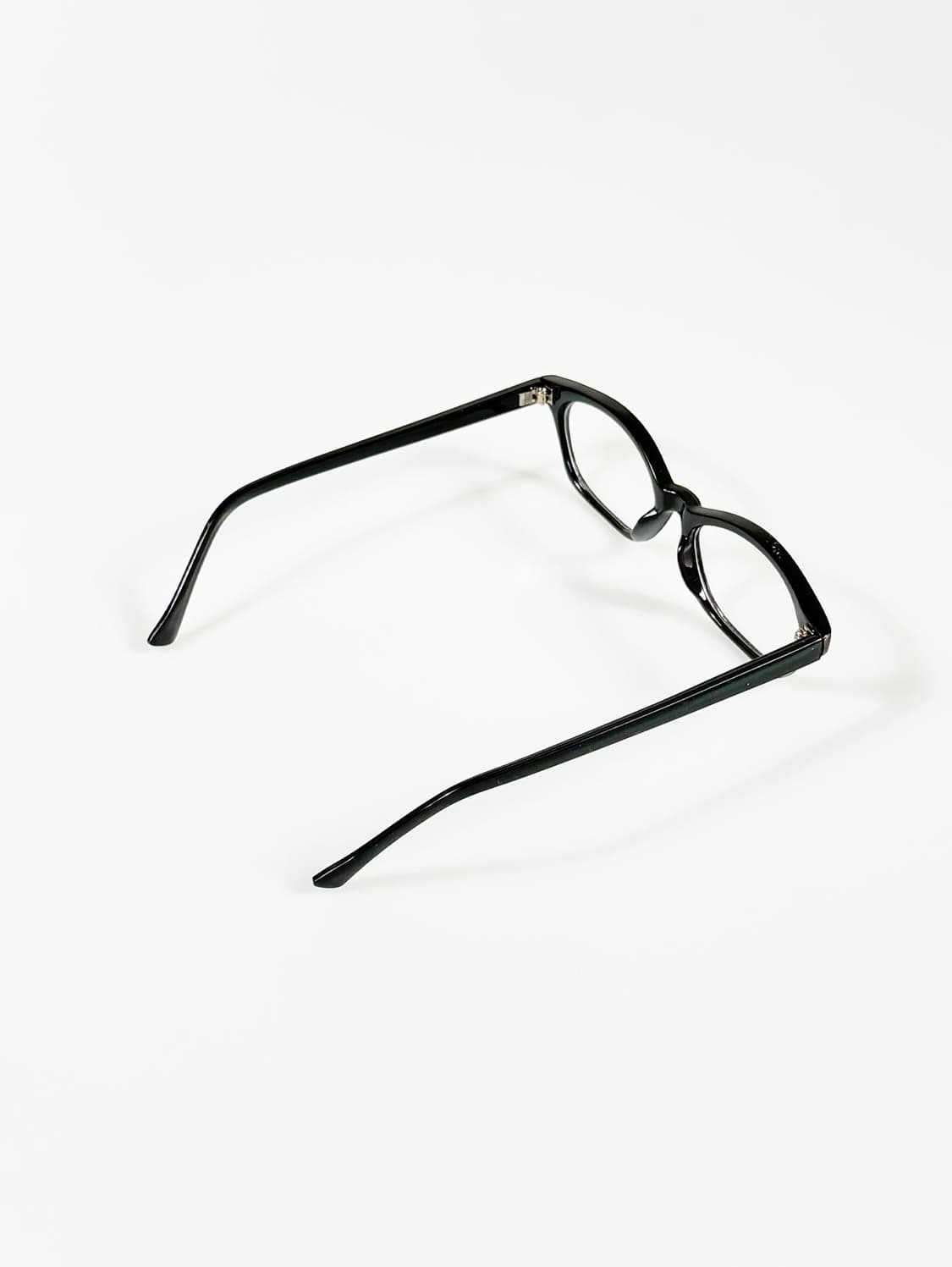 90s 블랙 클래식 뿔테 스퀘어 프레임 빈티지 안경 상품이미지4