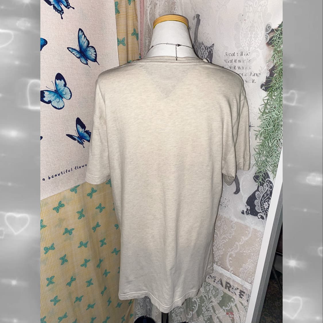 타미 베이지 오버핏 반팔 티셔츠 상품이미지4