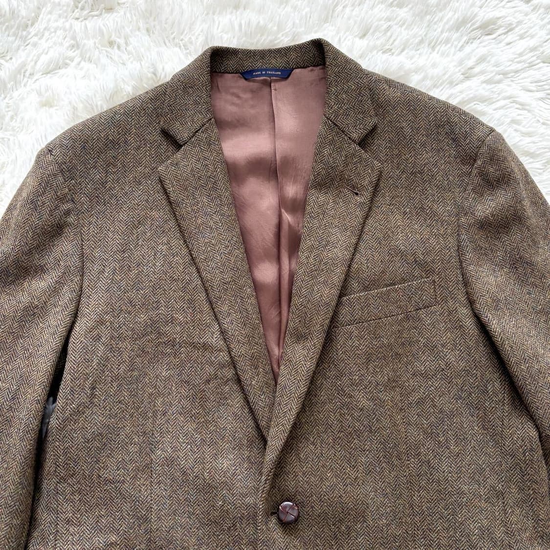 브룩스브라더스 브라운 헤링본 트위드 자켓 상품이미지3