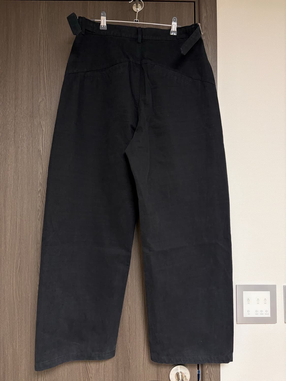 새상품) 다이브인 워시드 커브드 치노팬츠 1사이즈 블랙 상품이미지2