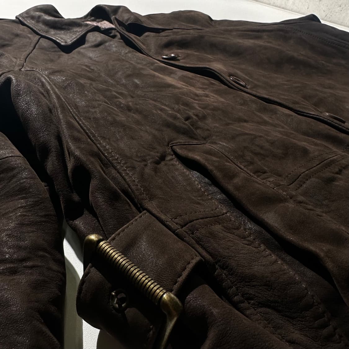 입생로랑 램스킨 양가죽 레더 싱글 자켓 상품이미지6